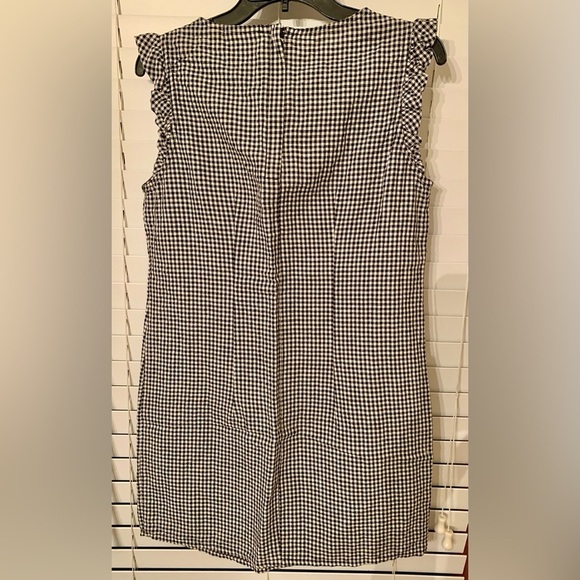 Cynthia Rowley Cotton/Linen Blend Black & White Gingham Dress Size 6 - Picture 2 of 7